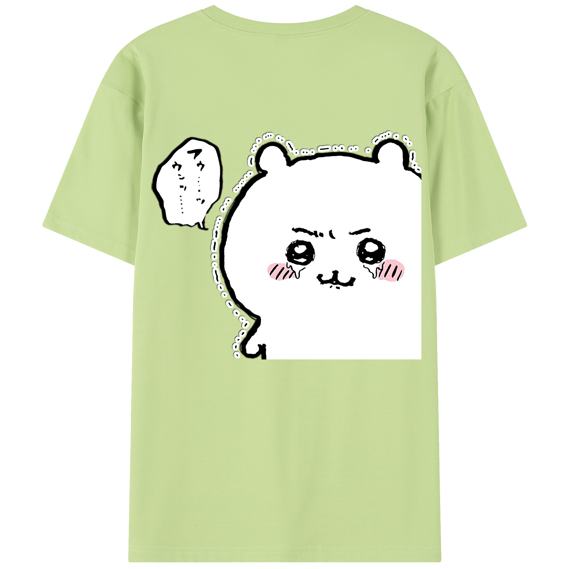 （画像用） ちいかわ ちいかわ Chii-kawa chiikawa 綿100％半袖Tシャツ（背面プリント）